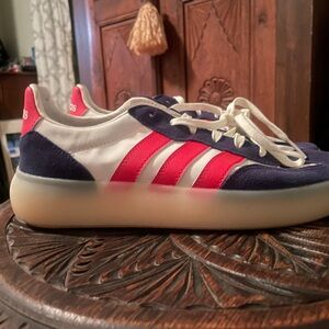 adidas Women's Sneakers - Navy, White, and Red